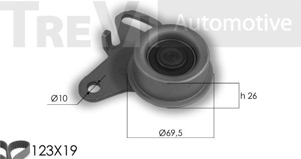 TREVI AUTOMOTIVE paskirstymo diržo komplektas KD1272